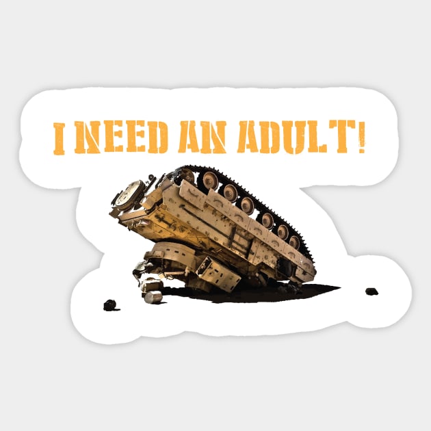 I Need An Adult! Sticker by Bo Time Gaming